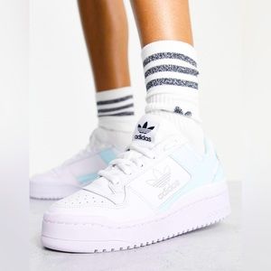 Adidas Forum Bold Footwear White / Aluminum Blue Women’s SIZE 10